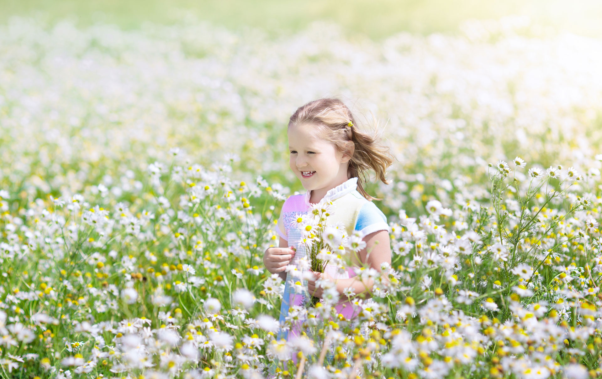 kid in a meadow